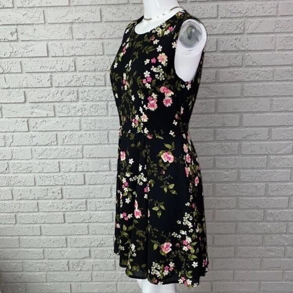 Maison Jules Floral Sleeveless Shift Dress Size 4 - Picture 2 of 10